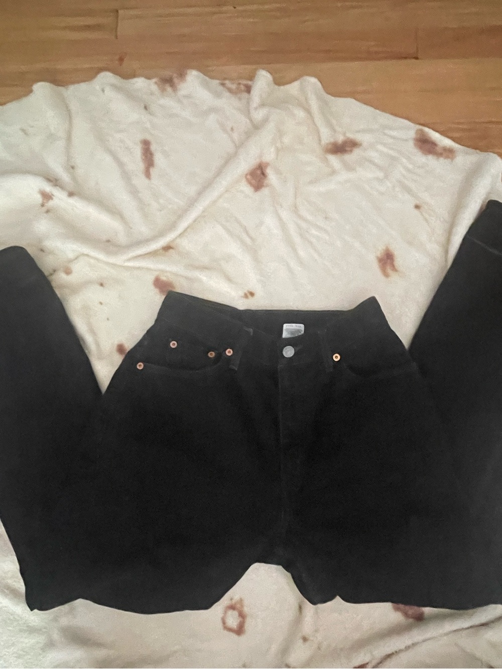 Levi's Black High-Rise Straight Jeans
